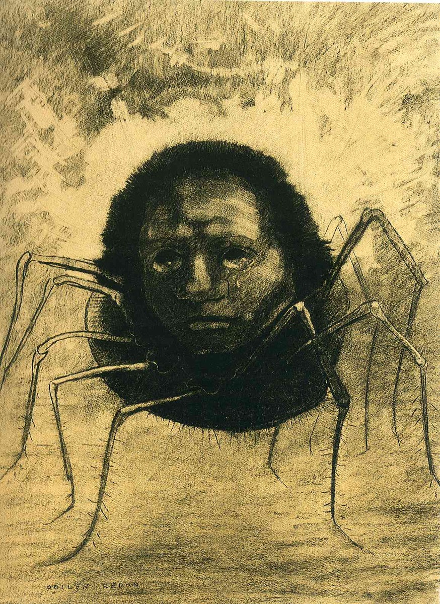 The Crying Spider by Odilon Redon