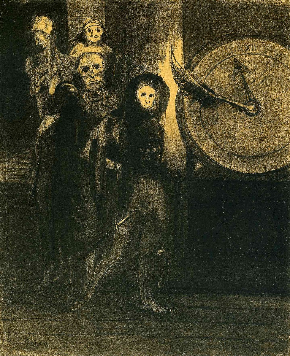 The Mask of the Red Death by Odilon Redon