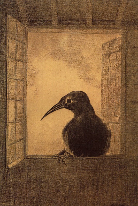 The Raven by Odilon Redon