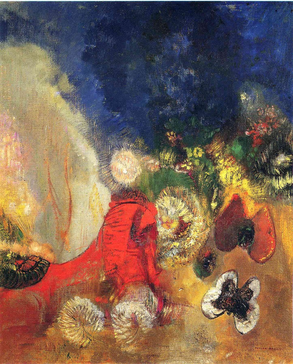 The Red Sphinx by Odilon Redon