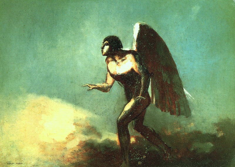 The Winged Man (The Fallen Angel) by Odilon Redon