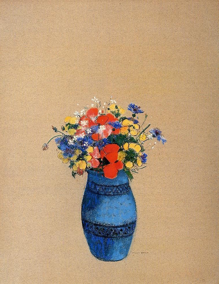 Vase of Flowers by Odilon Redon