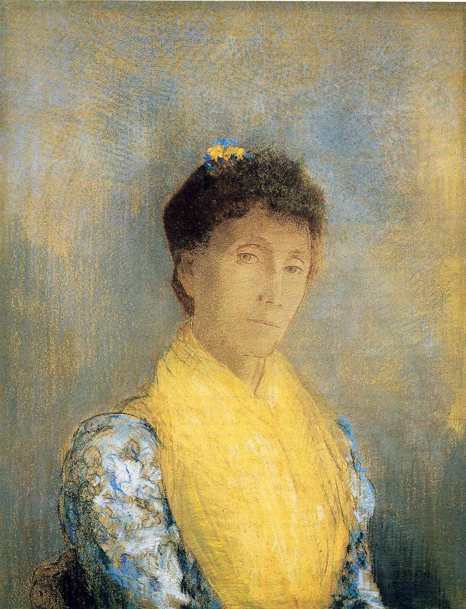 Woman with a Yellow Bodice by Odilon Redon