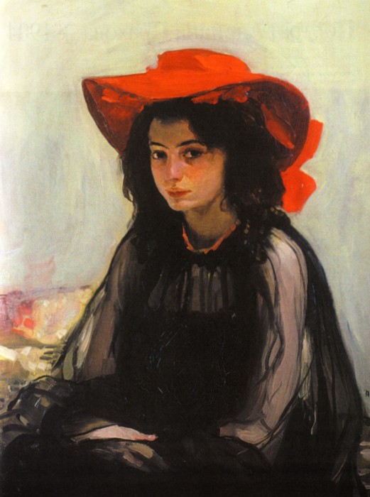 Girl in a Red Hat by Oleksandr Murashko