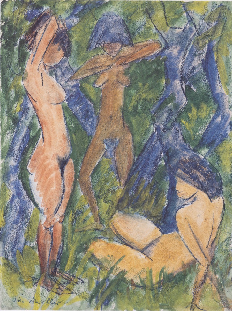 Drei Weibliche Akte by Otto Mueller