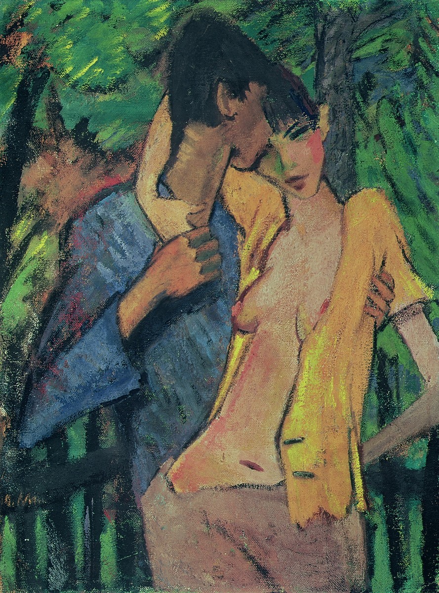 Liebespaar (der Künstler Und Irene Altmann by Otto Mueller