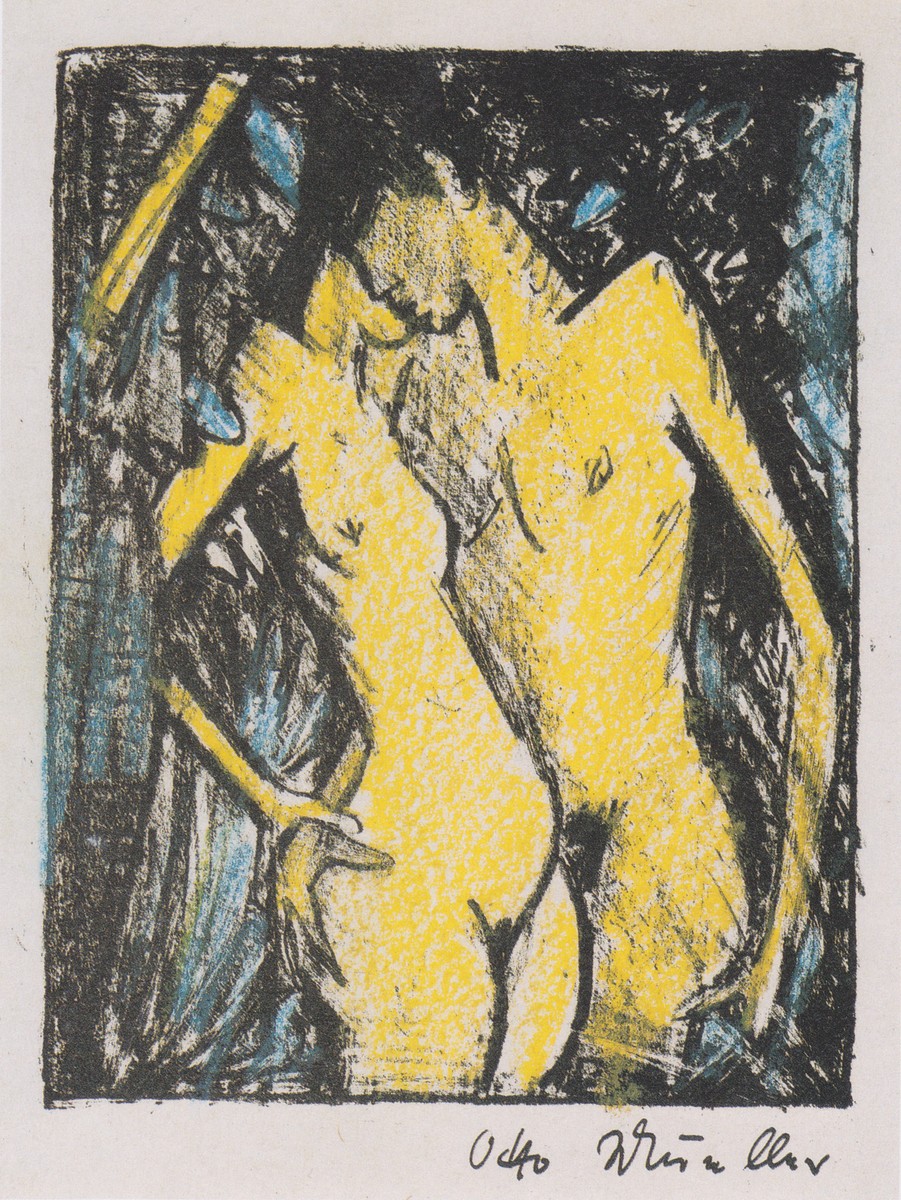 Stehendes Liebespaar (klein) by Otto Mueller