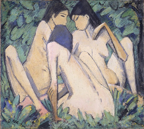 Three Girls in a Wood by Otto Mueller