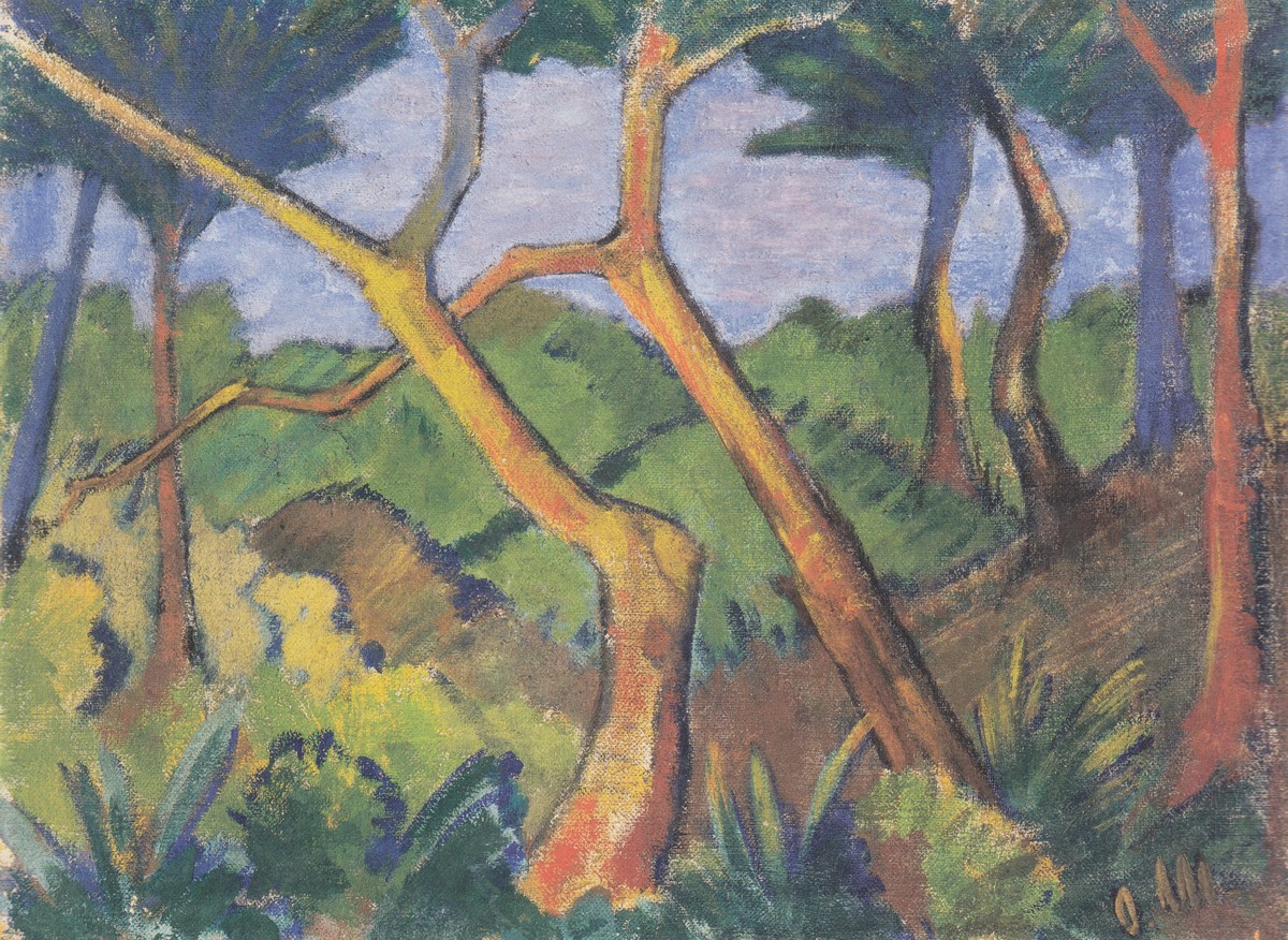 Waldlandschaft by Otto Mueller