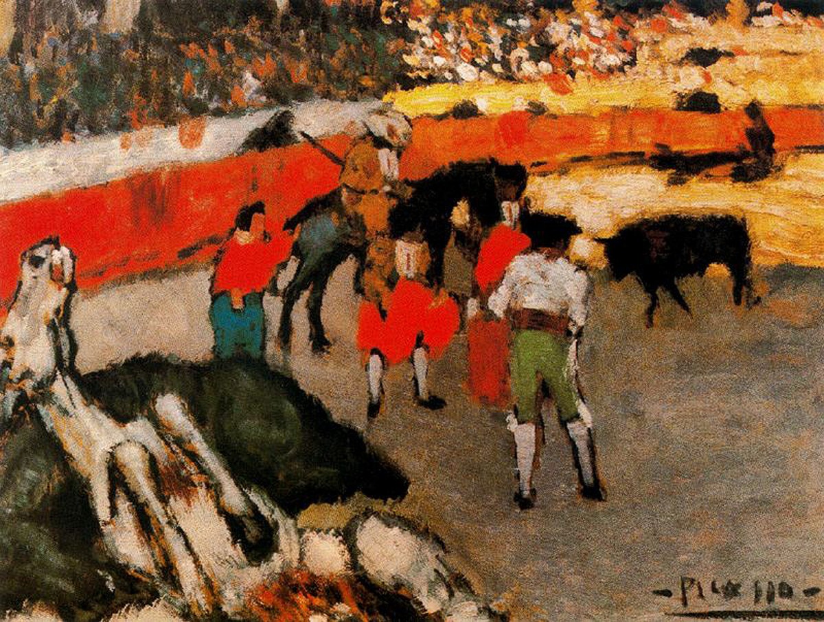 Bullfight scene by Pablo Picasso