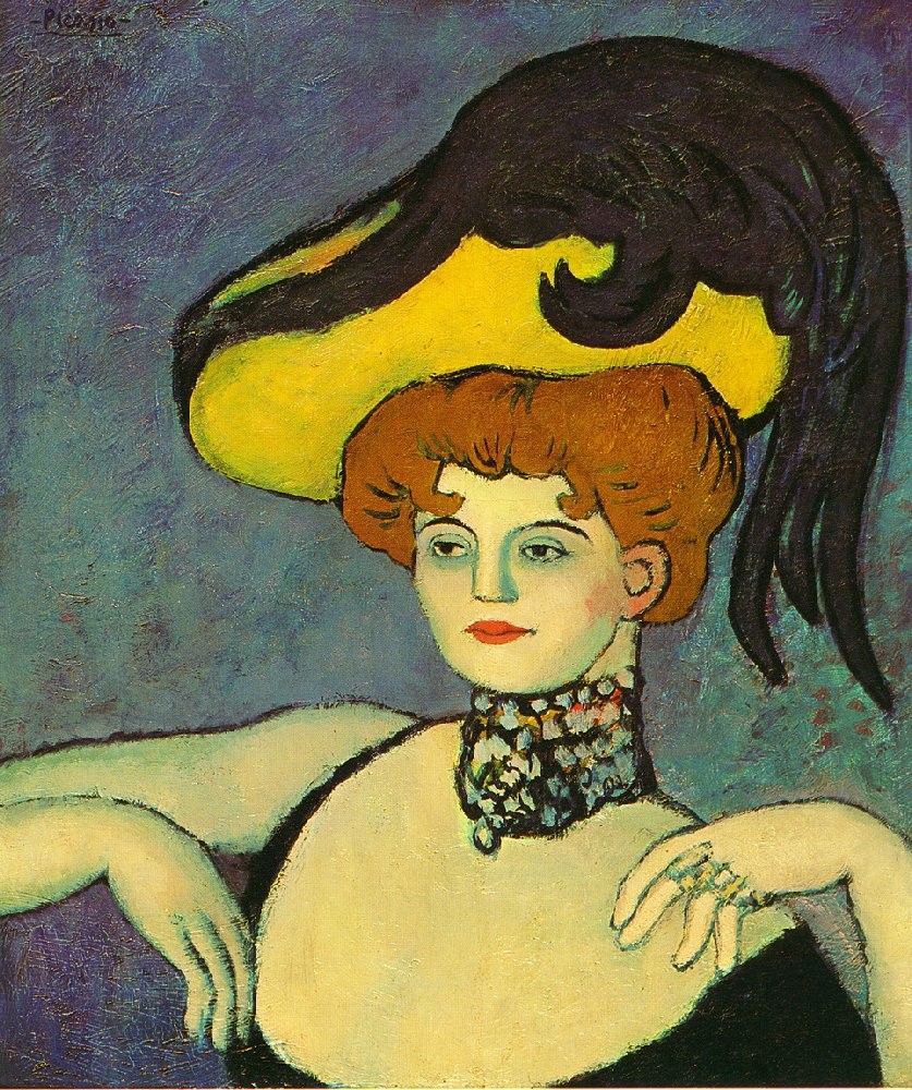 Courtesan with necklace of gems by Pablo Picasso