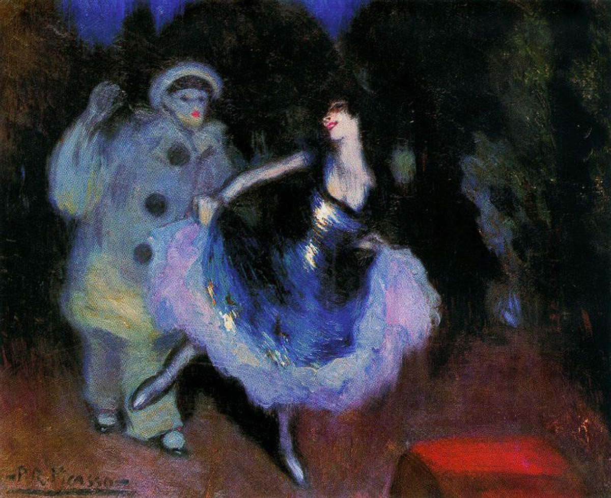 Pierrot and Colombina by Pablo Picasso