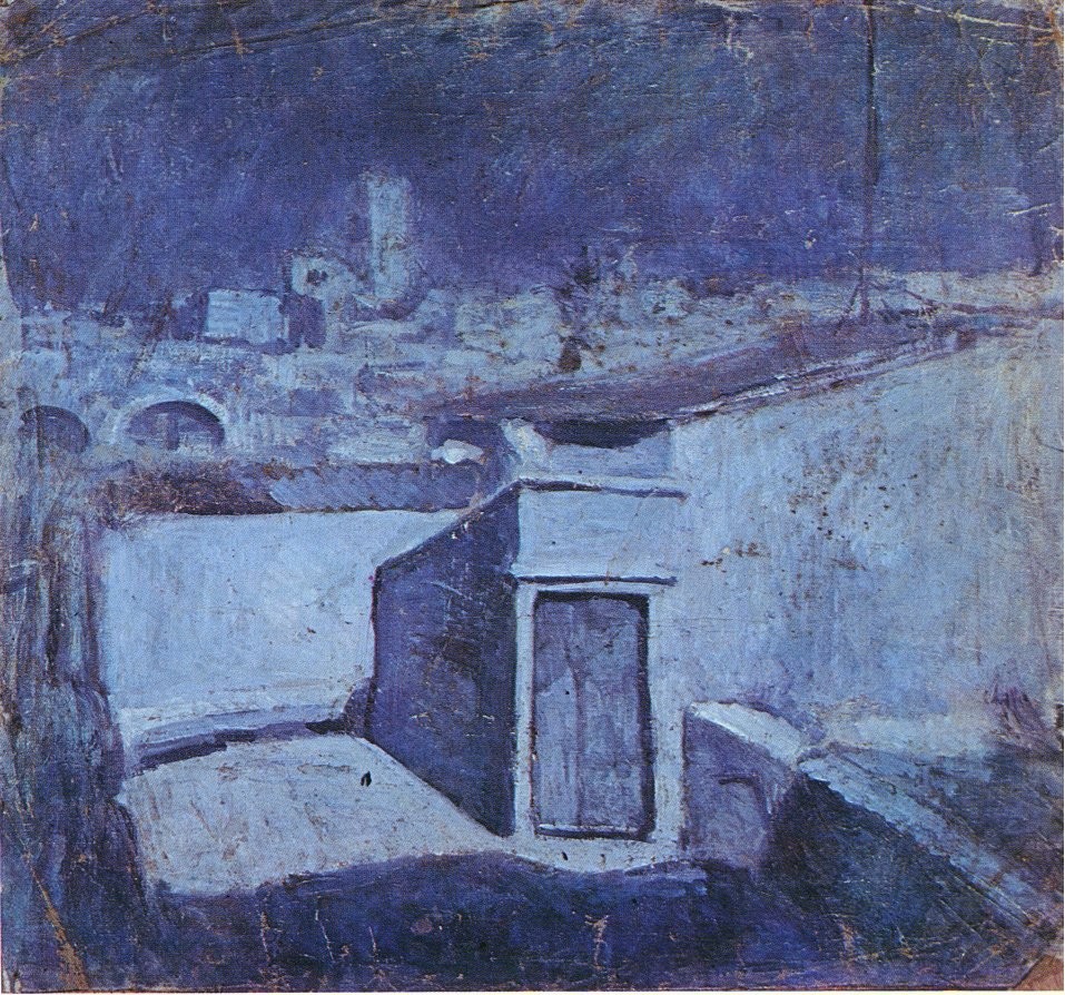 The roofs of Barcelona in the moonlight by Pablo Picasso