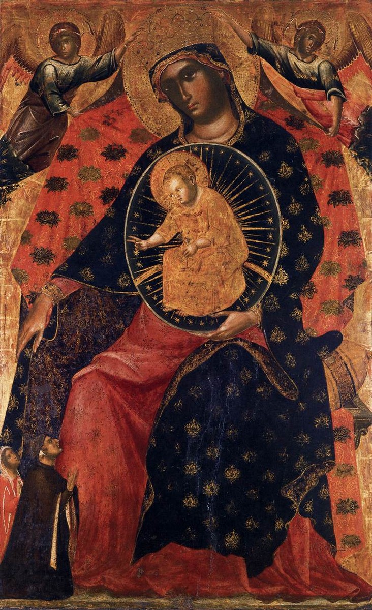 Madonna and Child with Two Votaries by Paolo Veneziano