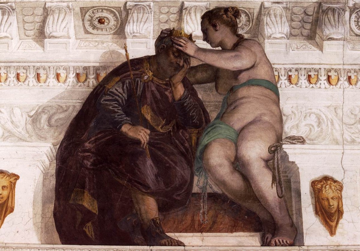 Chance Crowning a Sleeping Man by Paolo Veronese