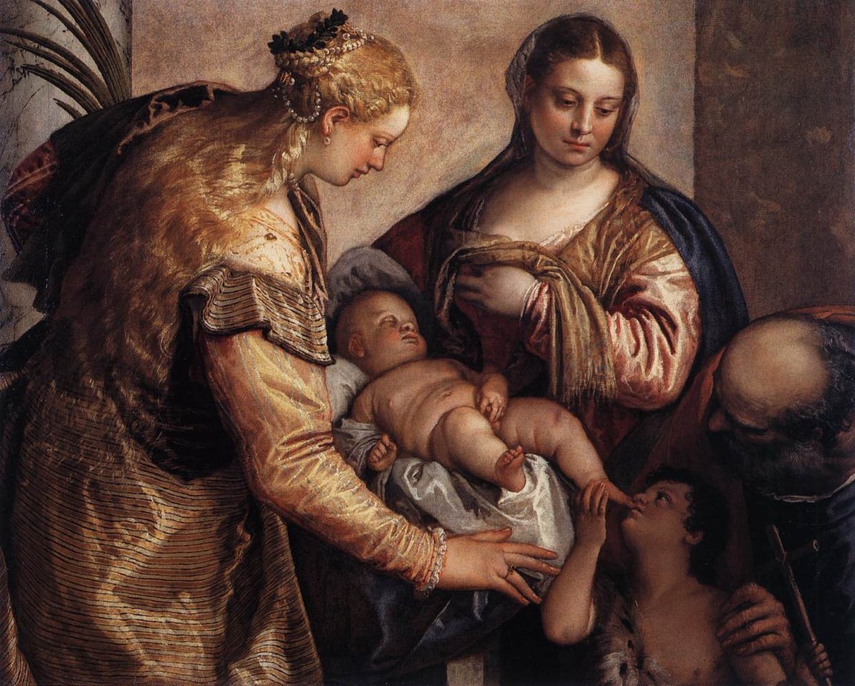 Holy Family with St Barbara and the Infant St John by Paolo Veronese