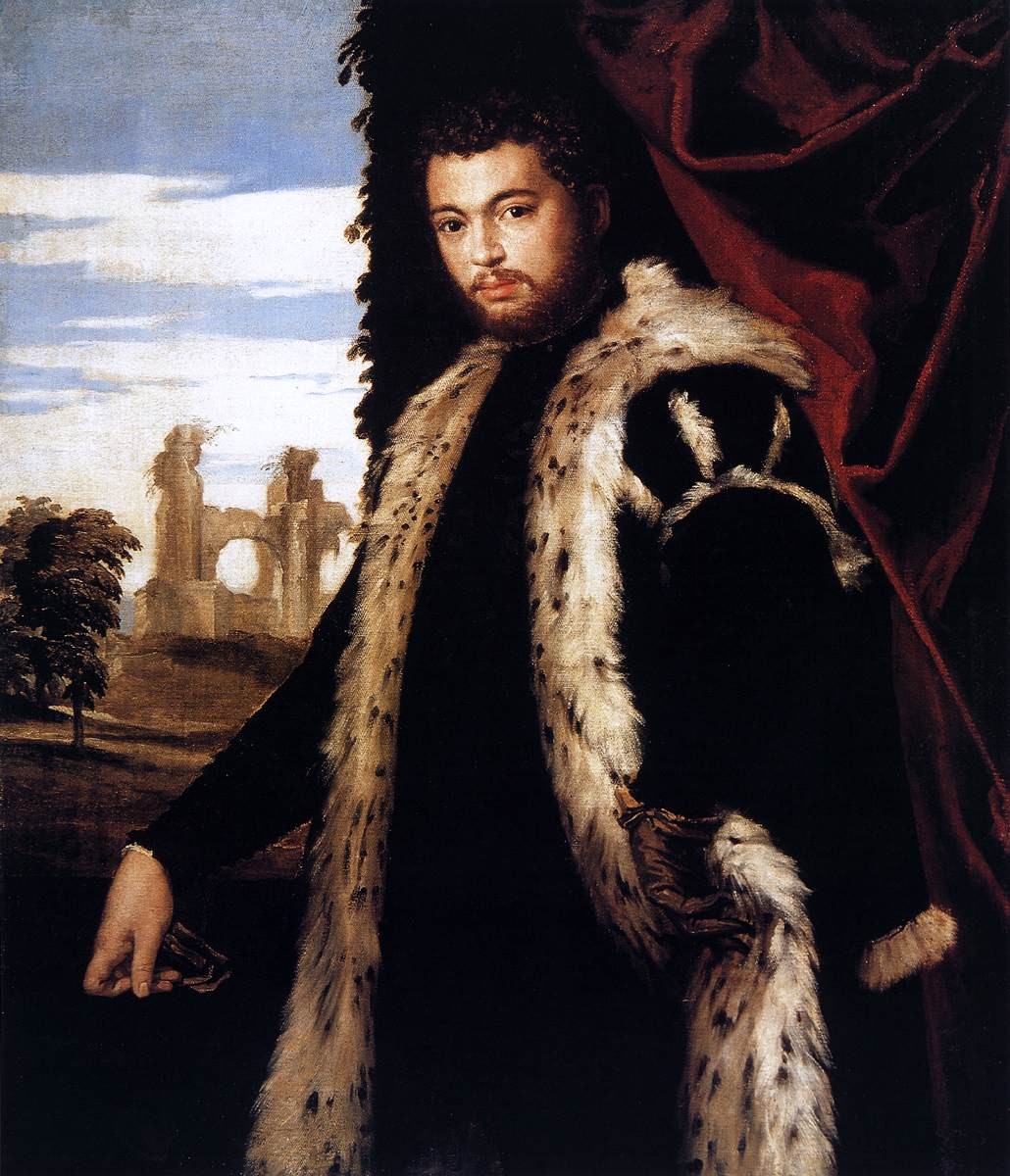 Portrait of a Young Man Wearing Lynx Fur by Paolo Veronese