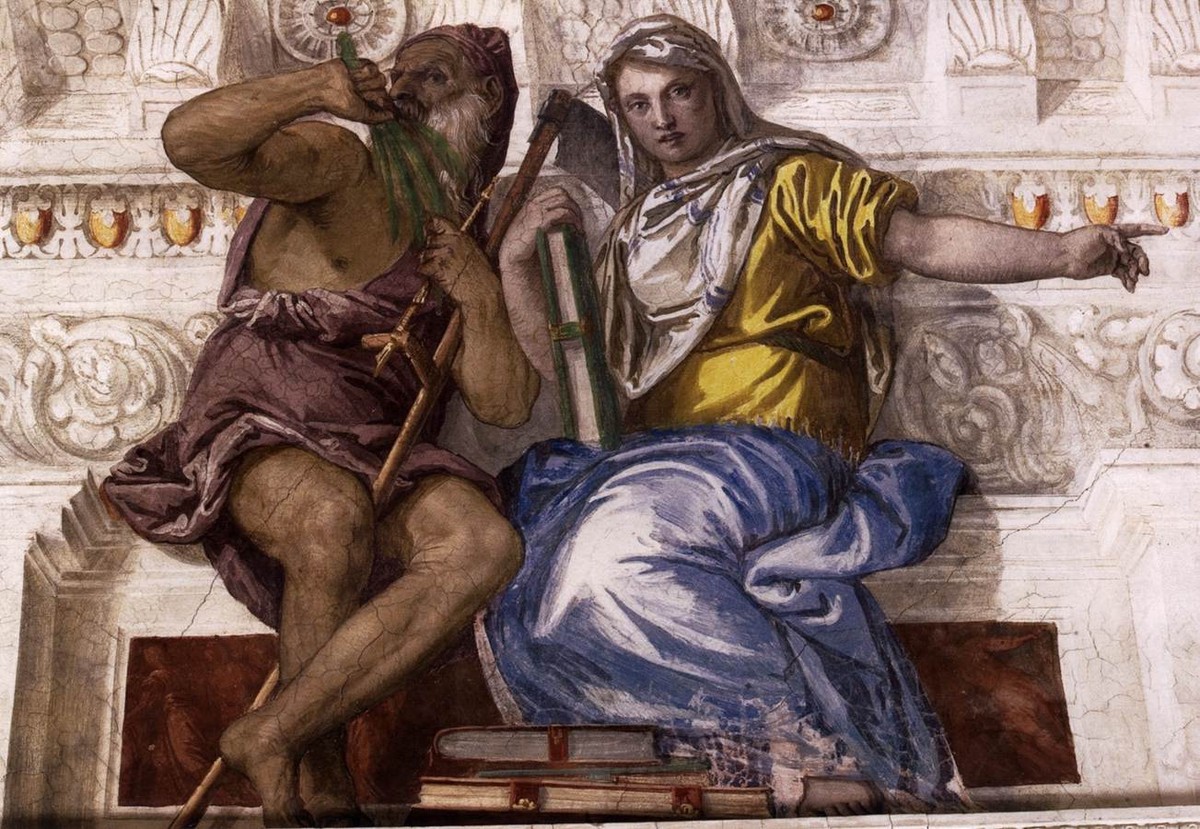 Saturn (Time) and Historia by Paolo Veronese