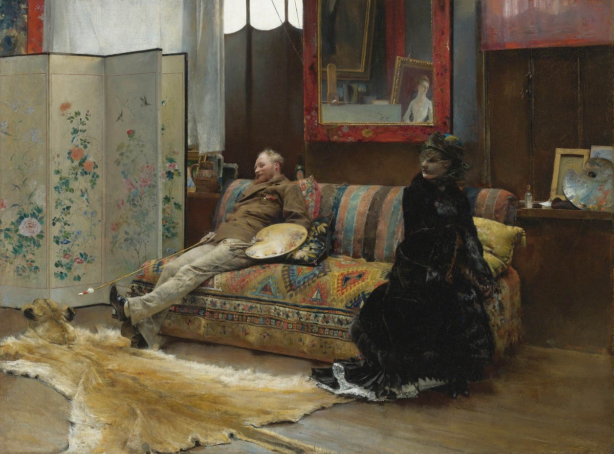 Bouderie (Gustave Courtois in his Studio) by Pascal Dagnan-Bouveret