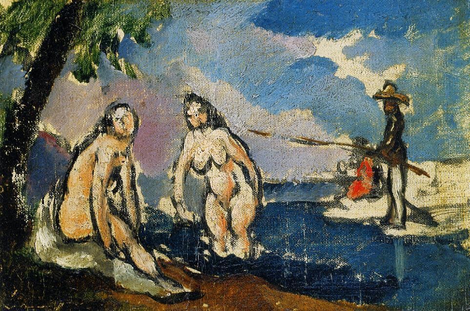 Bathers and Fisherman with a Line by Paul Cezanne
