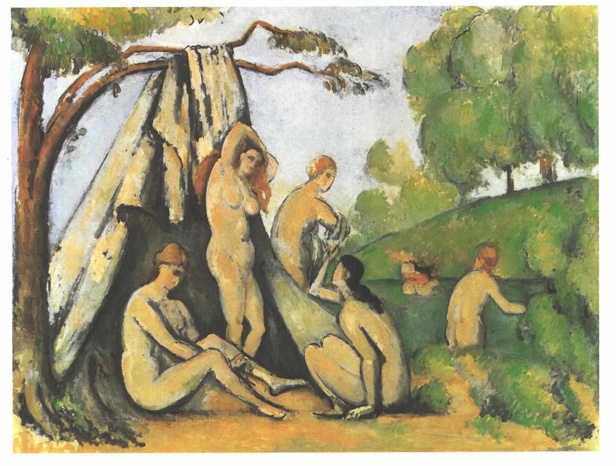 Bathers Outside a Tent by Paul Cezanne