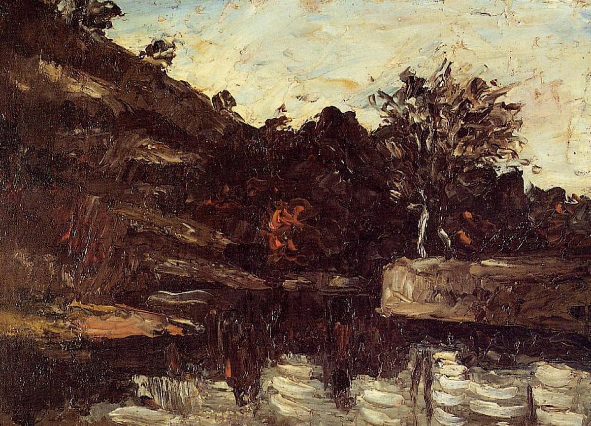 Bend in the River by Paul Cezanne