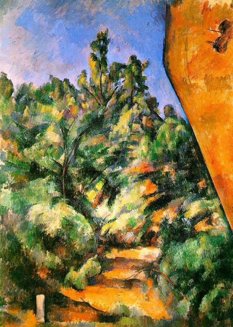 Bibemus. The Red Rock by Paul Cezanne