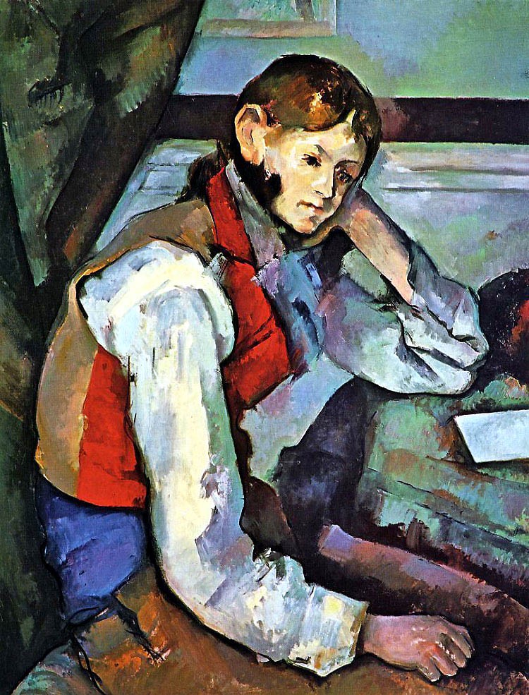 Boy in a Red Vest by Paul Cezanne
