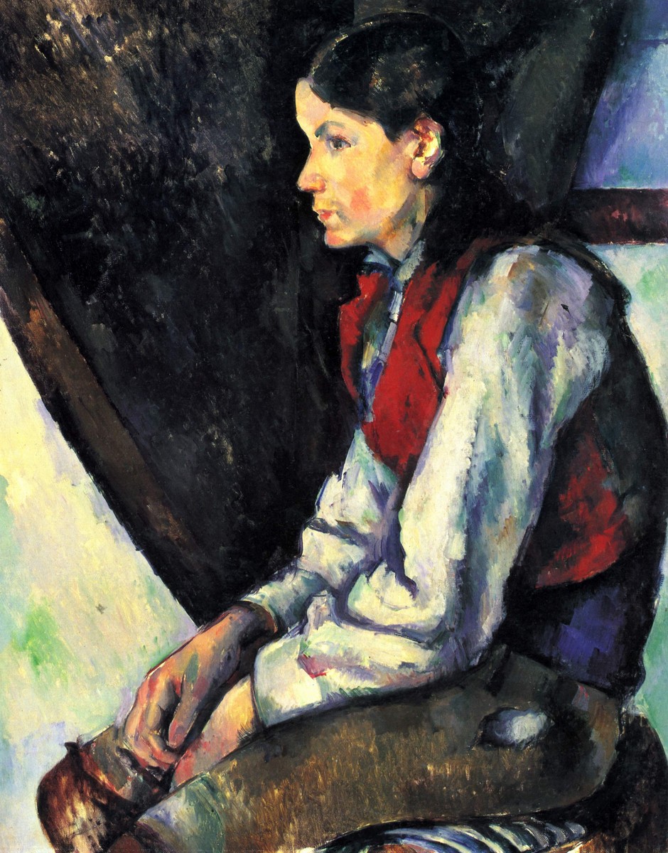 Boy in a Red Vest by Paul Cezanne
