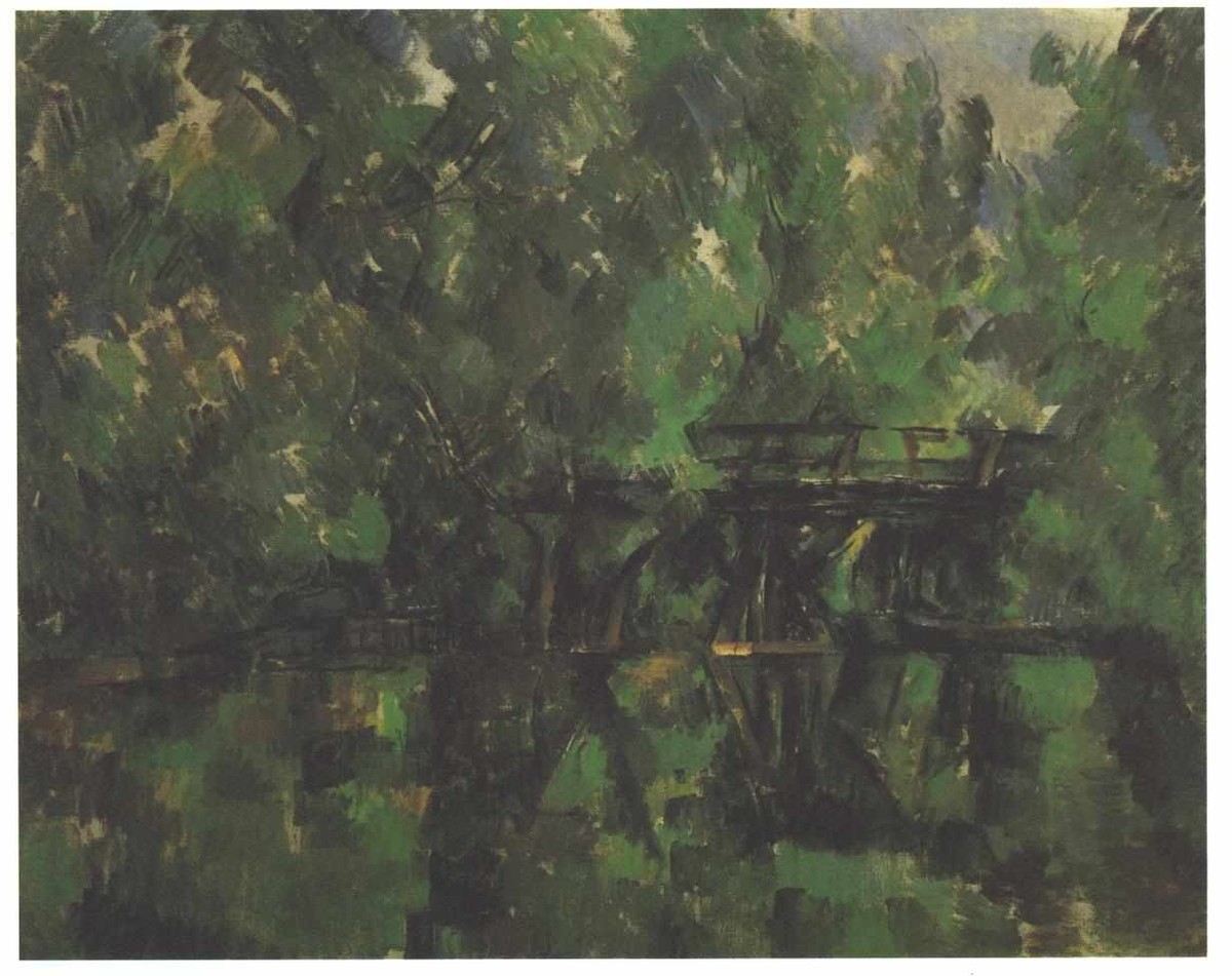 Bridge over the pond by Paul Cezanne