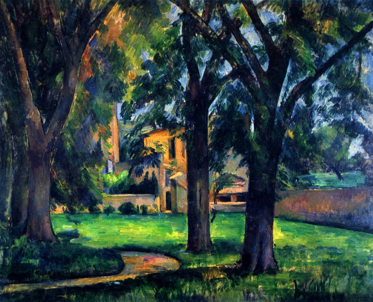 Chestnut Tree and Farm by Paul Cezanne