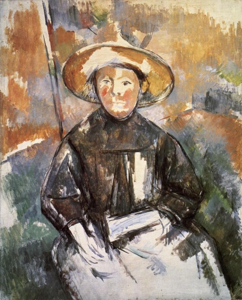 Child in a Straw Hat by Paul Cezanne