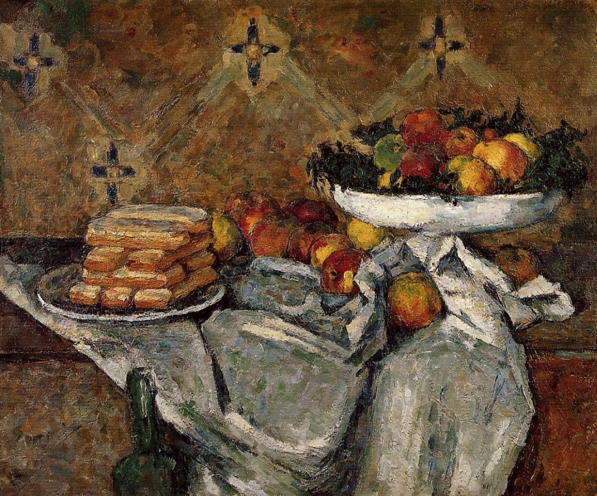 Compotier and Plate of Biscuits by Paul Cezanne