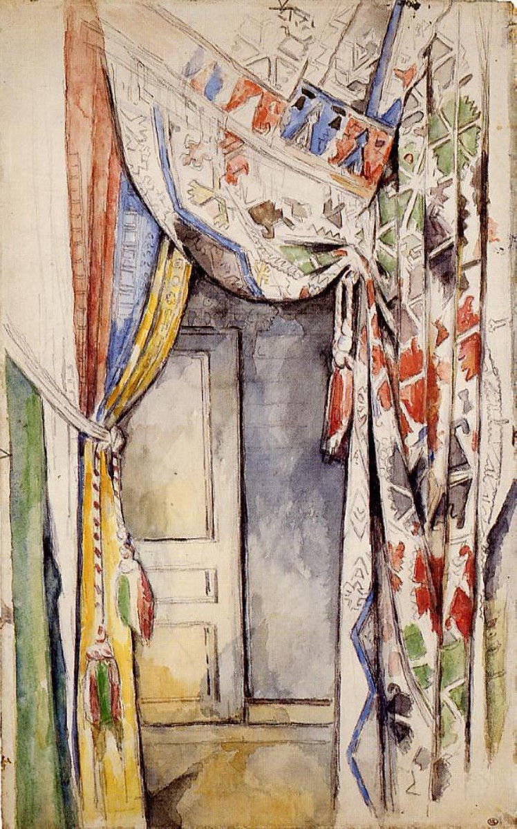 Curtains by Paul Cezanne
