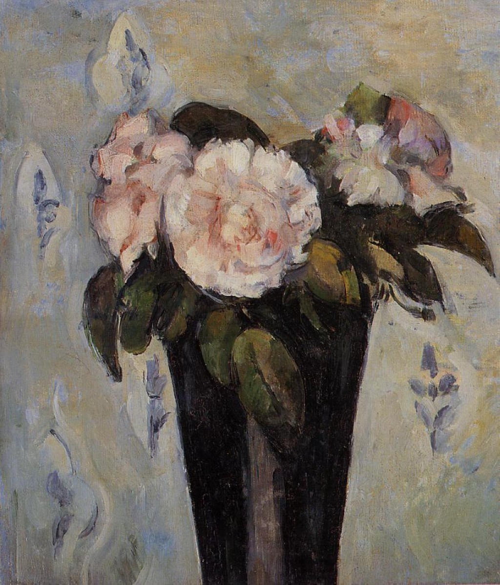 Dark Blue Vase by Paul Cezanne