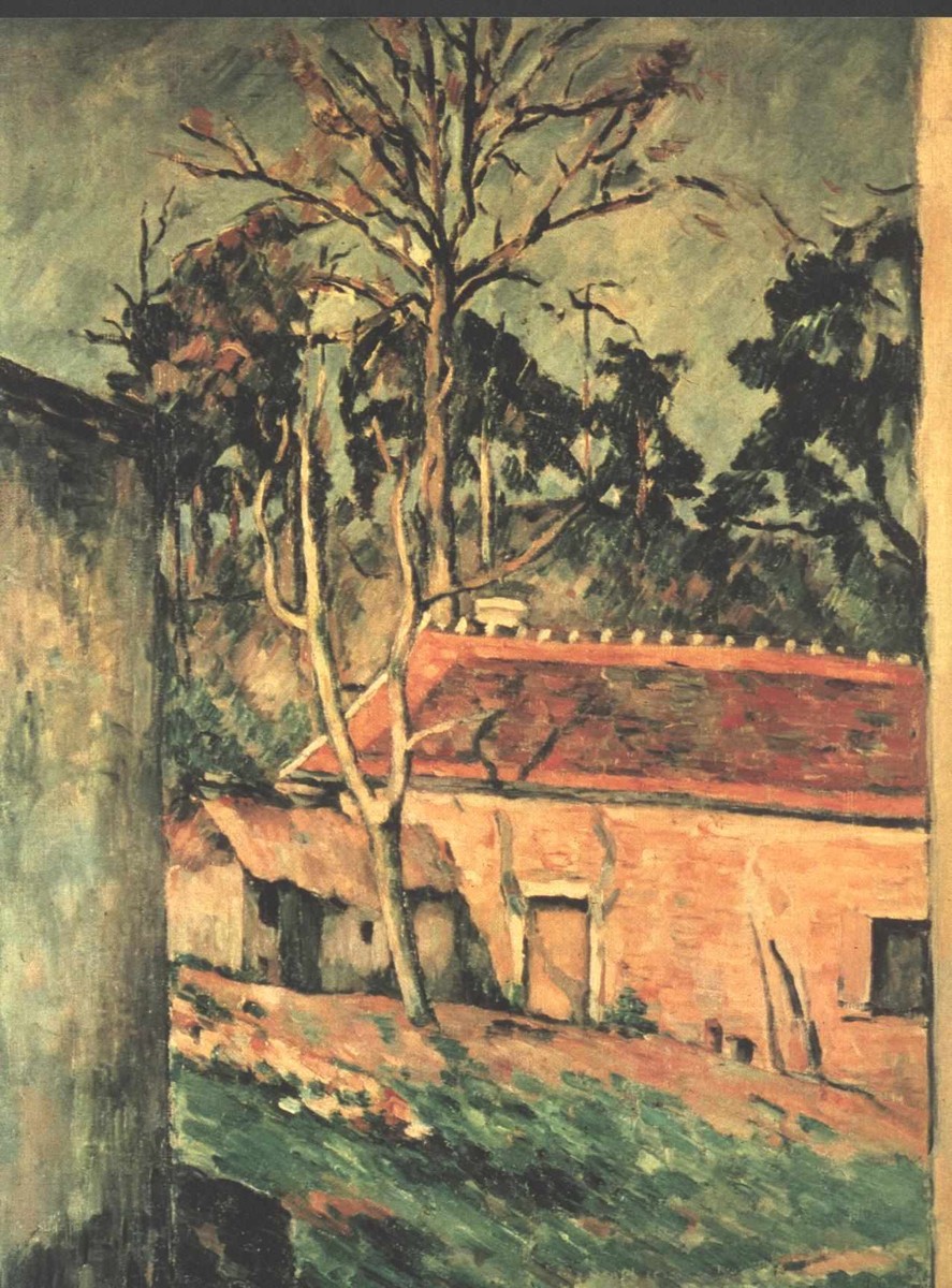 Farmyard at Auvers by Paul Cezanne