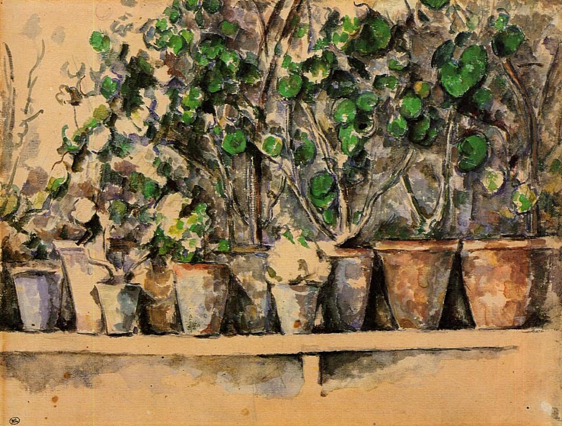 Flower Pots by Paul Cezanne