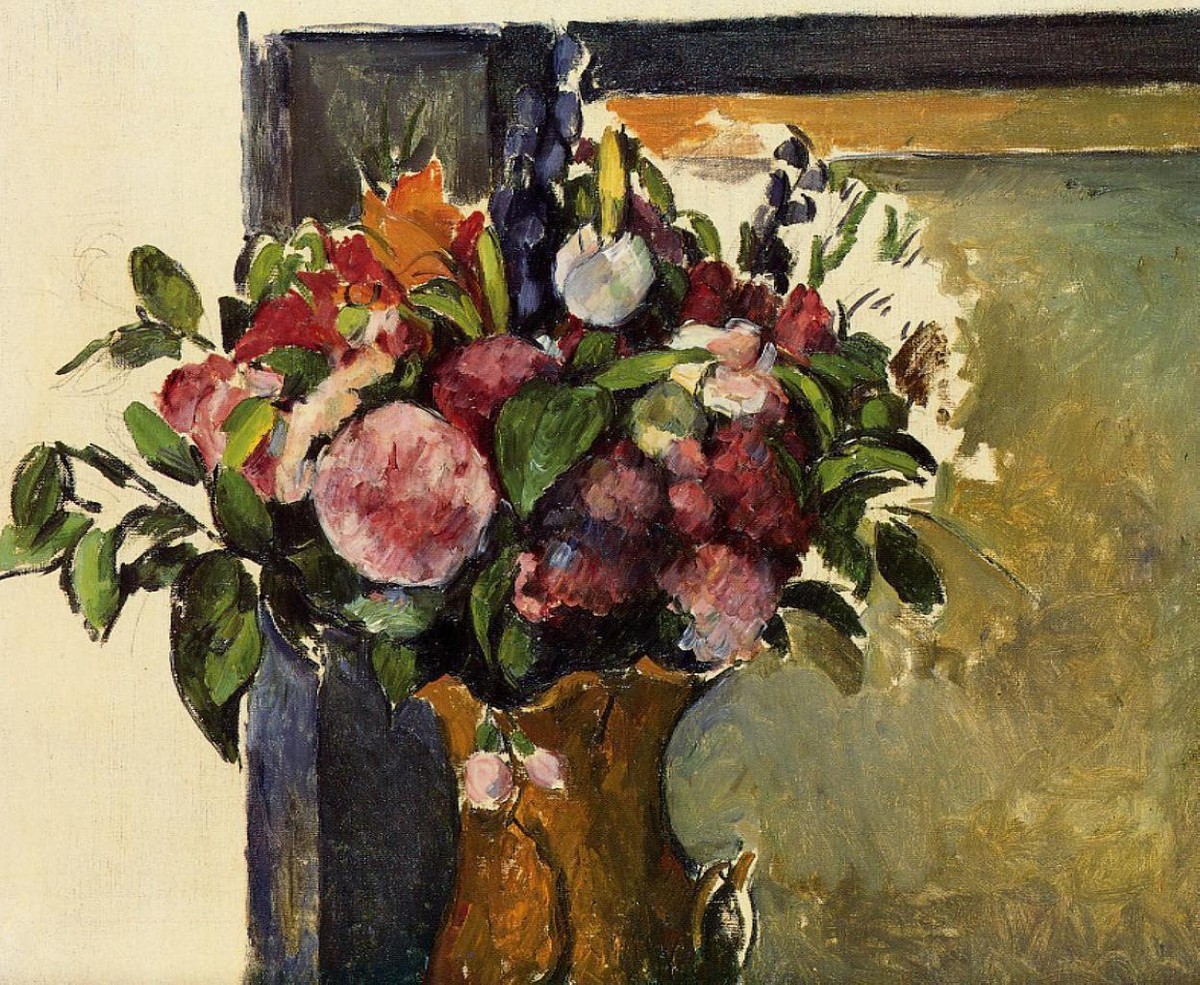 Flowers in a Vase by Paul Cezanne