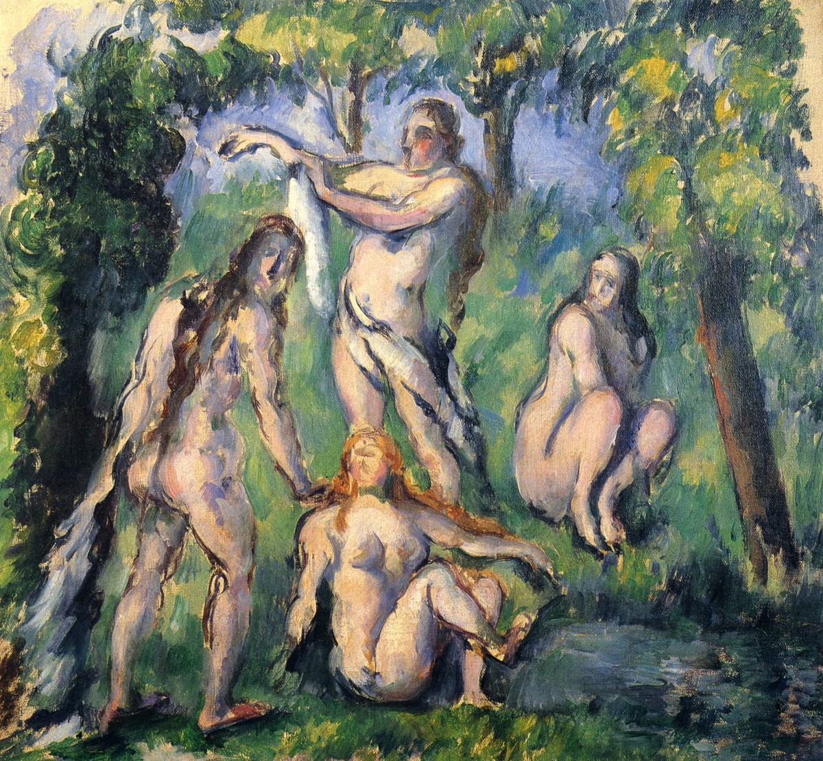 Four Bathers by Paul Cezanne