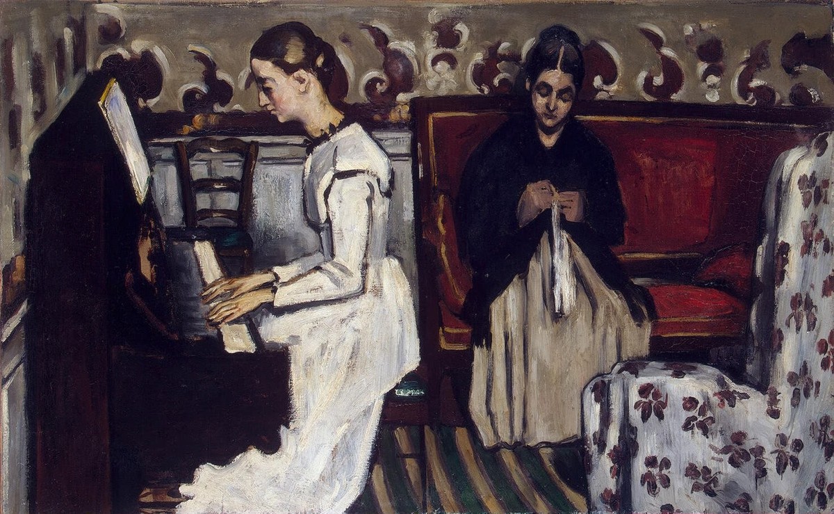 Girl at the Piano (Overture to Tannhauser) by Paul Cezanne