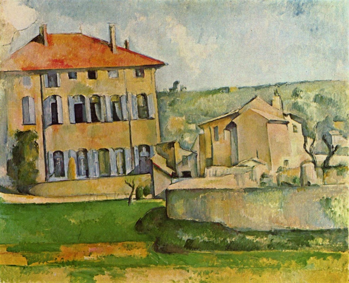 House and Farm at Jas de Bouffan by Paul Cezanne