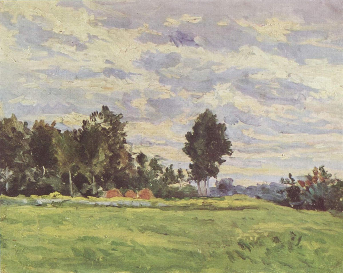 Landscape in the Ile de France by Paul Cezanne