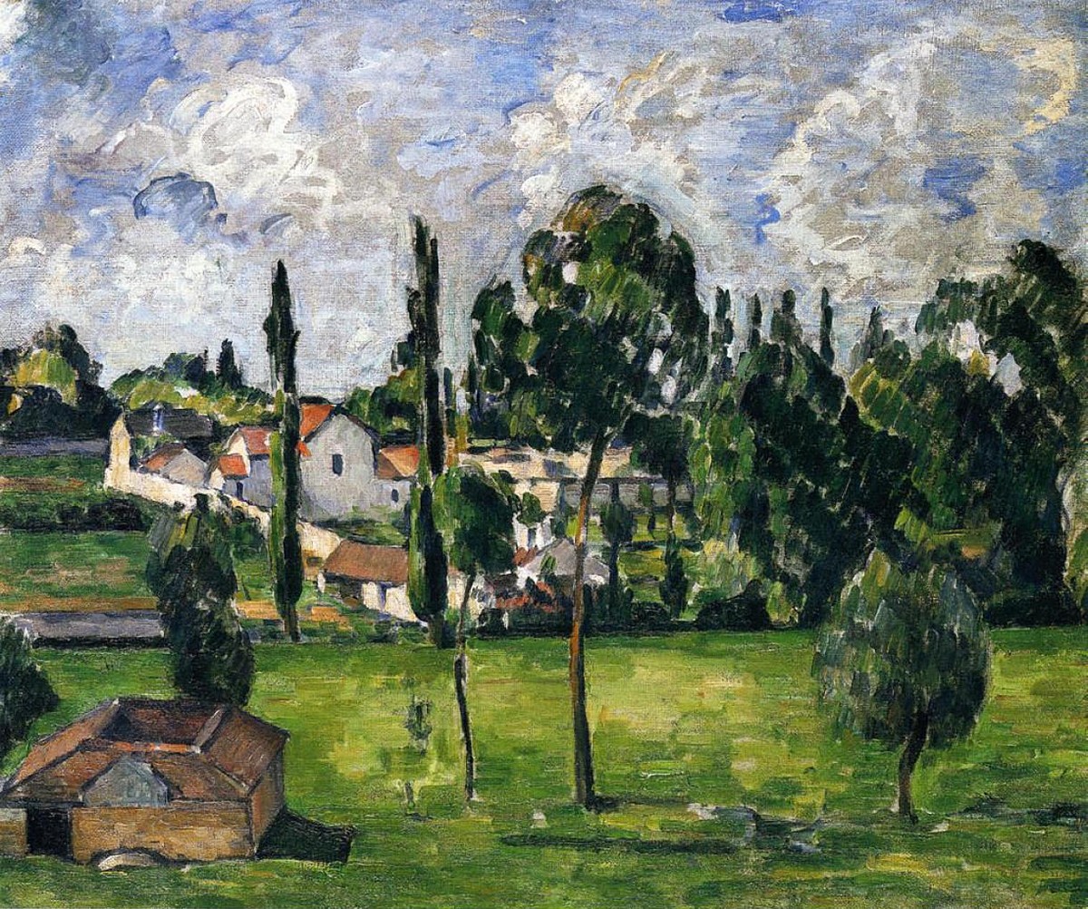 Landscape with Waterline by Paul Cezanne
