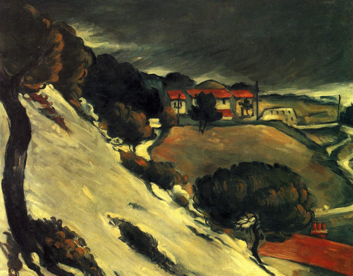 L'Estaque under Snow by Paul Cezanne