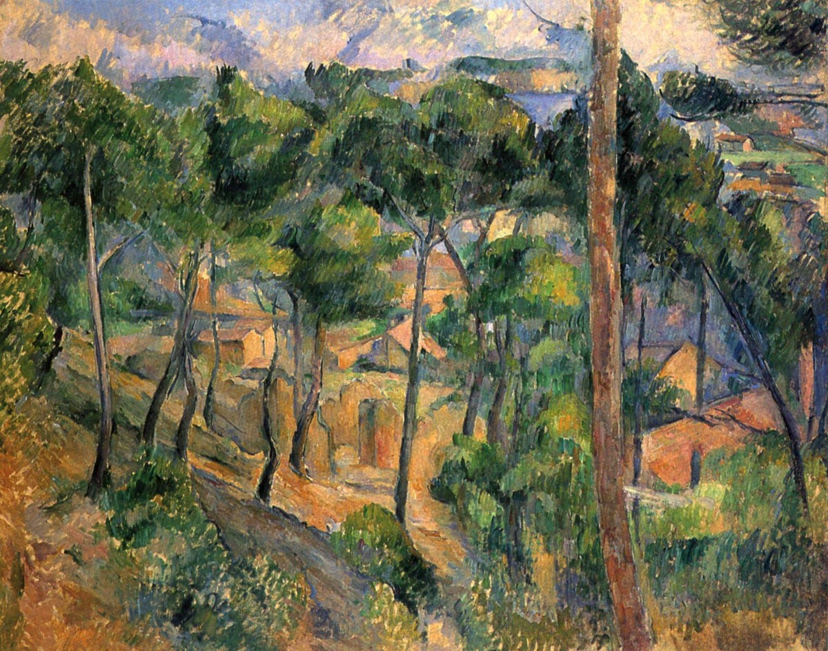 L'Estaque View Through The Pines by Paul Cezanne