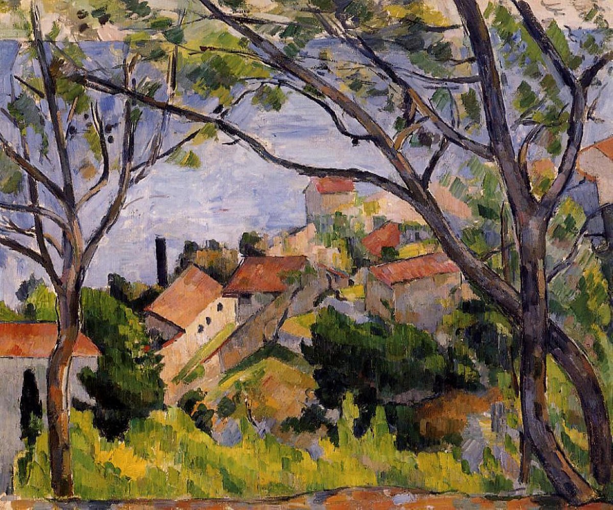 L'Estaque. View through the Trees by Paul Cezanne