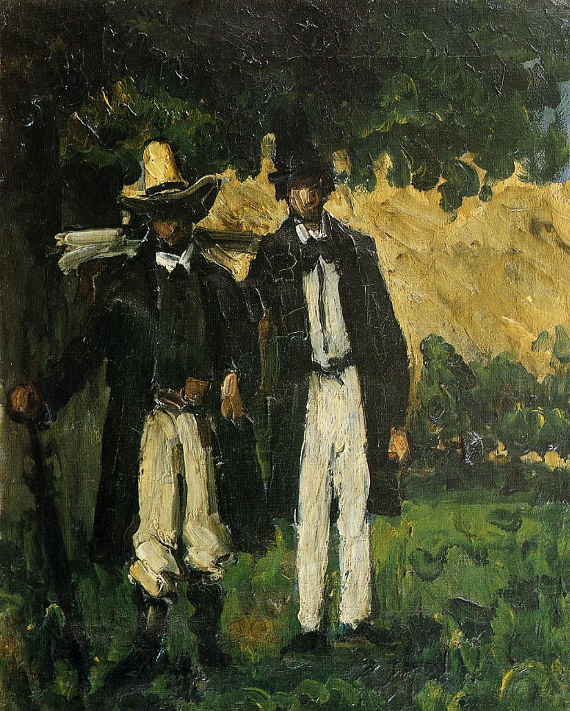 Marion and Valabregue Posing for a Picture by Paul Cezanne