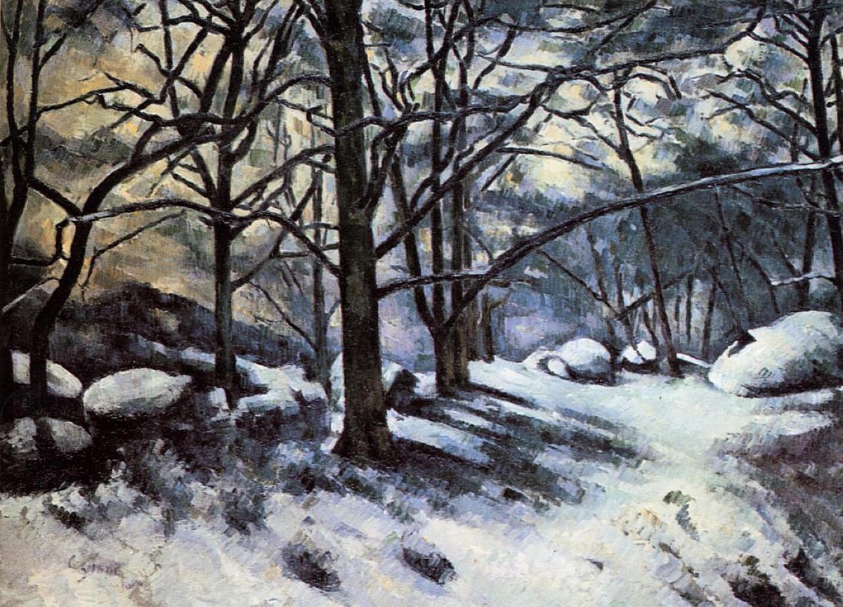 Melting Snow. Fontainbleau by Paul Cezanne