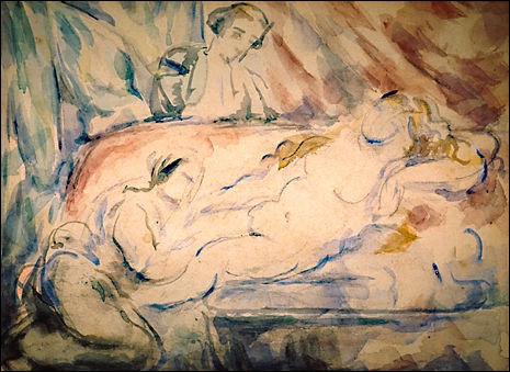 Nude Female with Attendants by Paul Cezanne