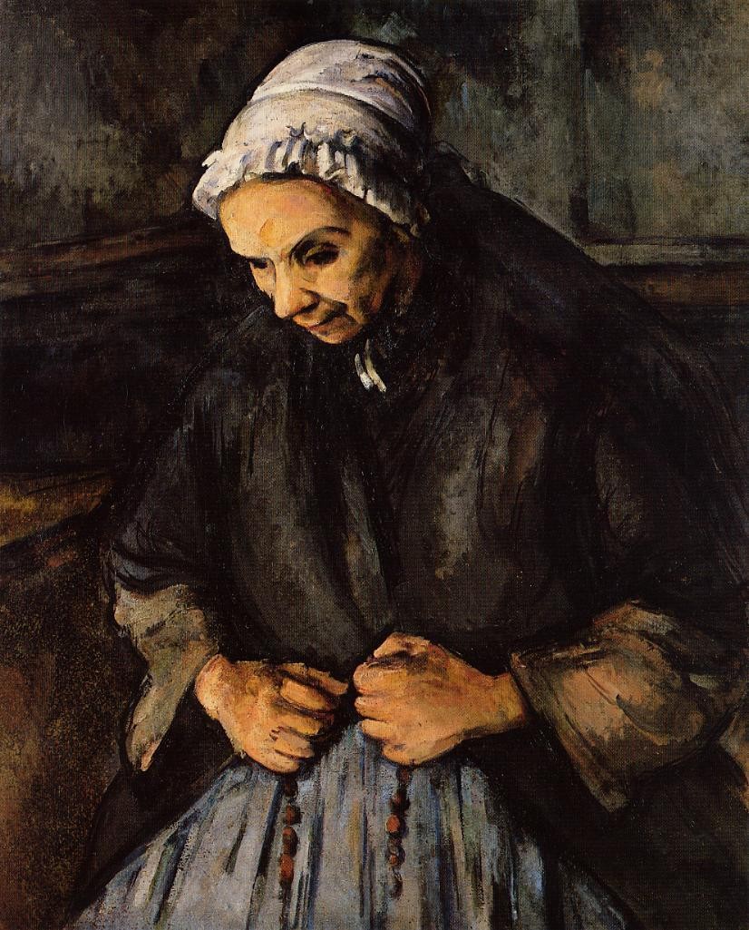 Old Woman with a Rosary by Paul Cezanne